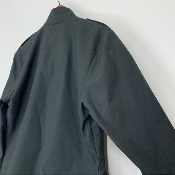 Volcom Men's Black Military Style Officers Jacket With Anchor Buttons Size Large - Picture 11 of 16